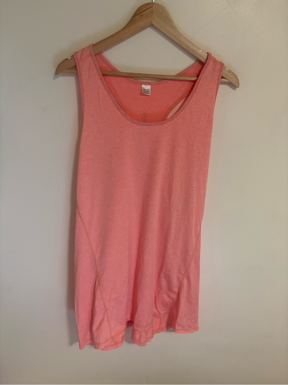 Women’s Coral Pink Athletic Tank Top Sleeveless Scoop Neck